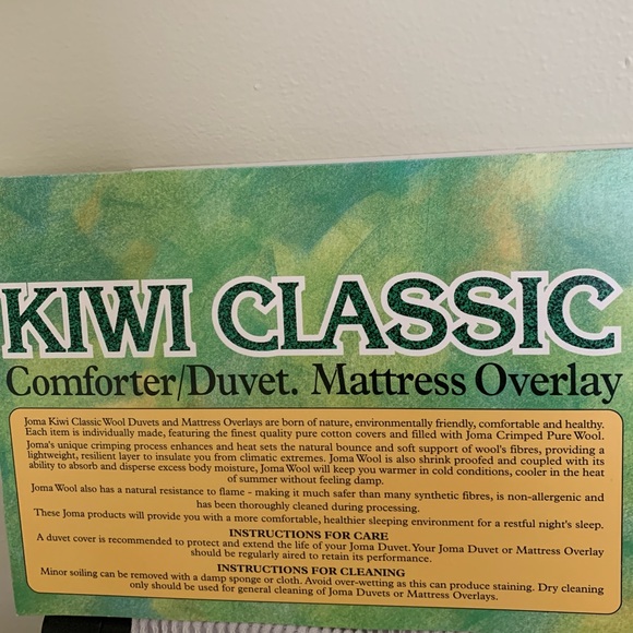 COPY - Joma New Zealand Wool Comforter/Duvet with Custom SDH Duvet Cover, 70” x… - Picture 6 of 7